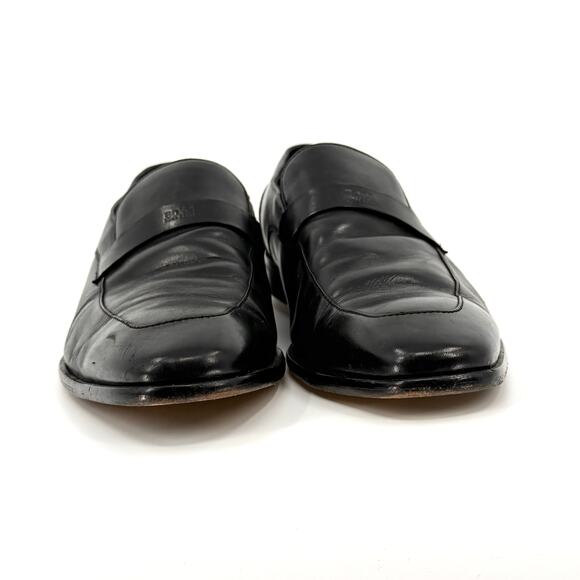 Hugo Boss Black Genuine Leather Minimalist Office Career Loafers main image 8